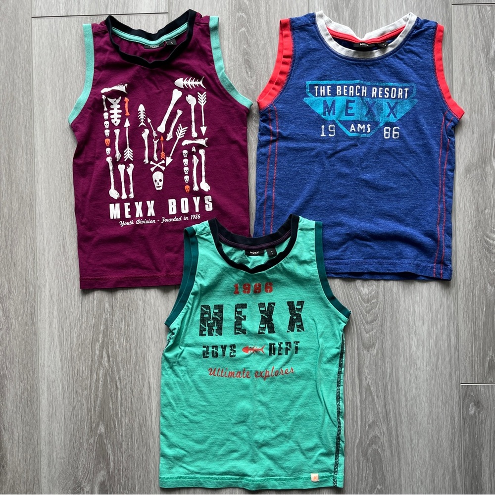 Set of 3 tank tops by Mexx, boys size M